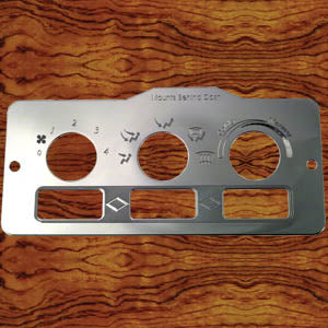 Rockwood Peterbilt -2005 air conditioner/heater control plate w/3 rocker switch holes