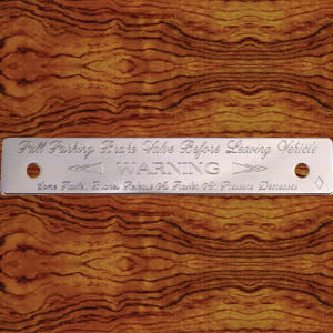 Rockwood Peterbilt -2005 stainless steel parking brake control statement