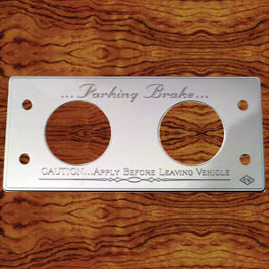 Rockwood Kenworth stainless steel "Parking Brake Control" statement plate