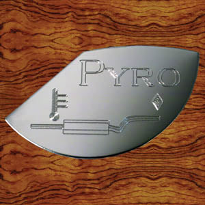 Rockwood Kenworth "Pyrometer" stainless steel gauge emblem for Isspro gauges - 1/3 moon shape