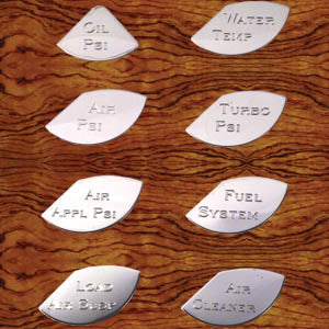 Rockwood Kenworth stainless steel gauge emblems - master pack "A"