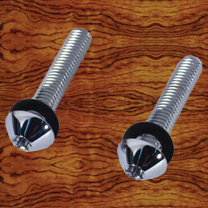 Rockwood Kenworth 1982-2001 chrome stainless steel button head dash panel screws - 6/PACK