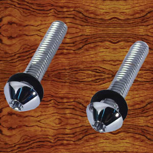 Rockwood Kenworth chrome stainless steel button head dash panel screws - 6/PACK