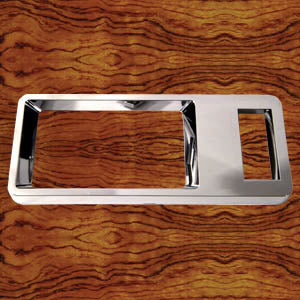 Rockwood Kenworth 1982-2001 chrome dash vent cover - Driver or Passenger Side