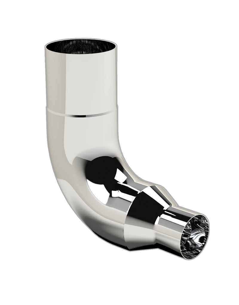 Freightliner Classic chrome 90-degree exhaust elbow - 8" diameter reduced to 5"