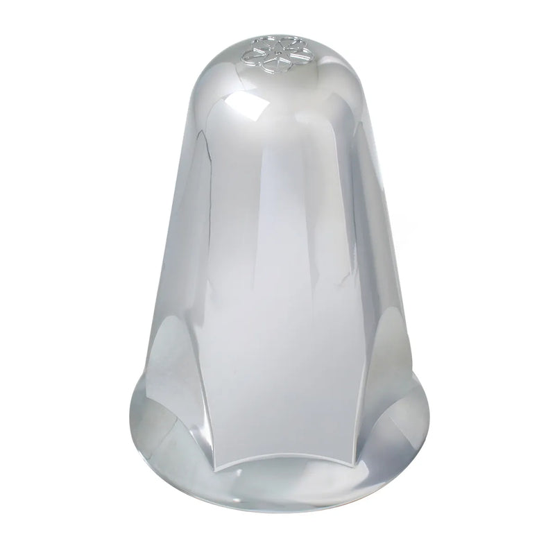 33mm chrome plastic push-on lug nut cover with flange