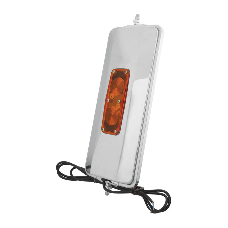 7" wide chrome oem style flat back heated and lighted mirror