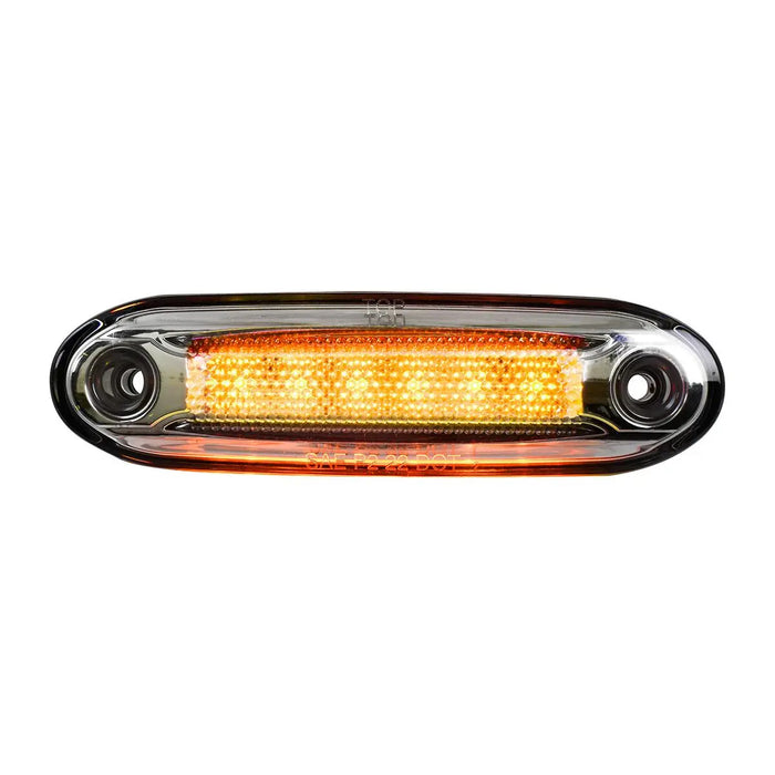 5-1/8" rectangular Amber 6 diode LED marker light with Amber 6 diode underglow / ground effects auxiliary light
