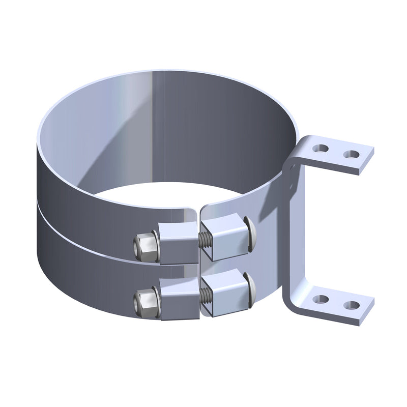Kenworth Aerocab chrome 6" diameter wide exhaust clamp - SINGLE