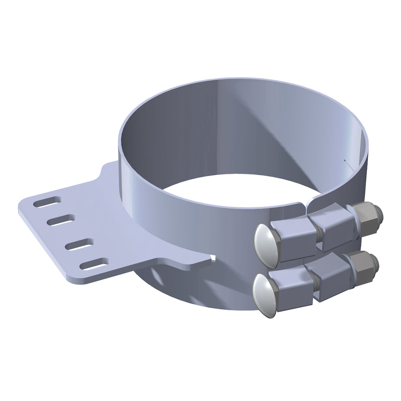 Kenworth Non-Aerocab chrome 7" diameter wide exhaust clamp - SINGLE