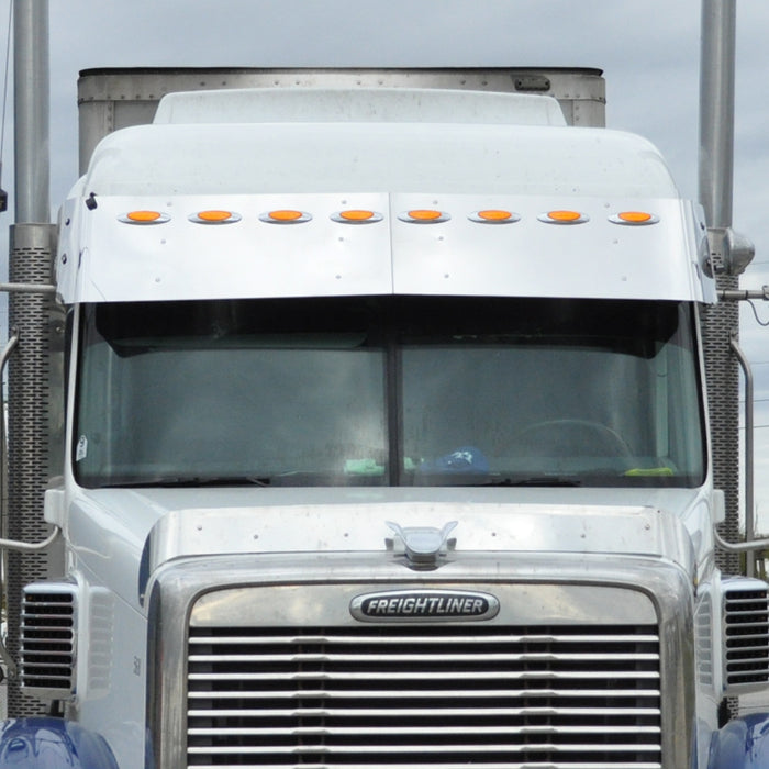 Freightliner Century/Columbia -2003 midroof/condo 17" stainless steel visor w/8 combo holes