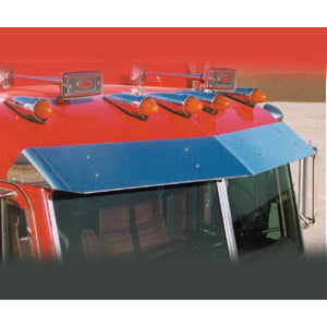 Peterbilt 379 1999-2001 UltraCab 11" stainless steel drop visor
