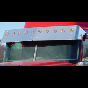 International I-Model w/Hi-rise sleeper 15" stainless steel visor w/10 round 2" light holes