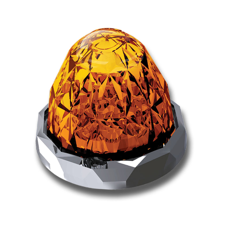 Jewel Series "Hero" single color watermelon style LED marker/turn signal light w/chrome bezel - SINGLE