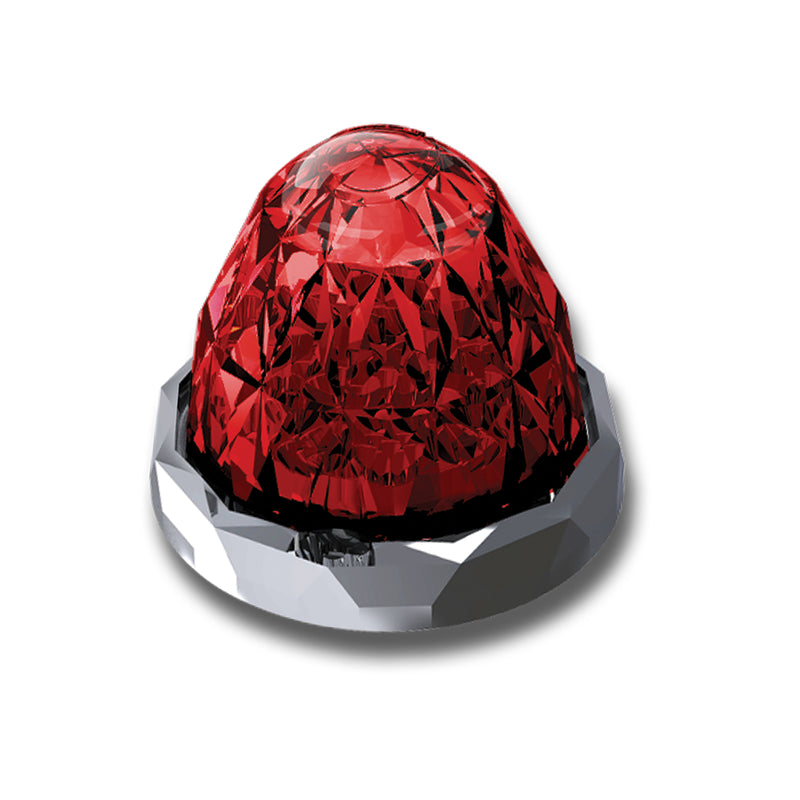 Jewel Series "Hero" single color watermelon style LED marker/turn signal light w/chrome bezel - SINGLE