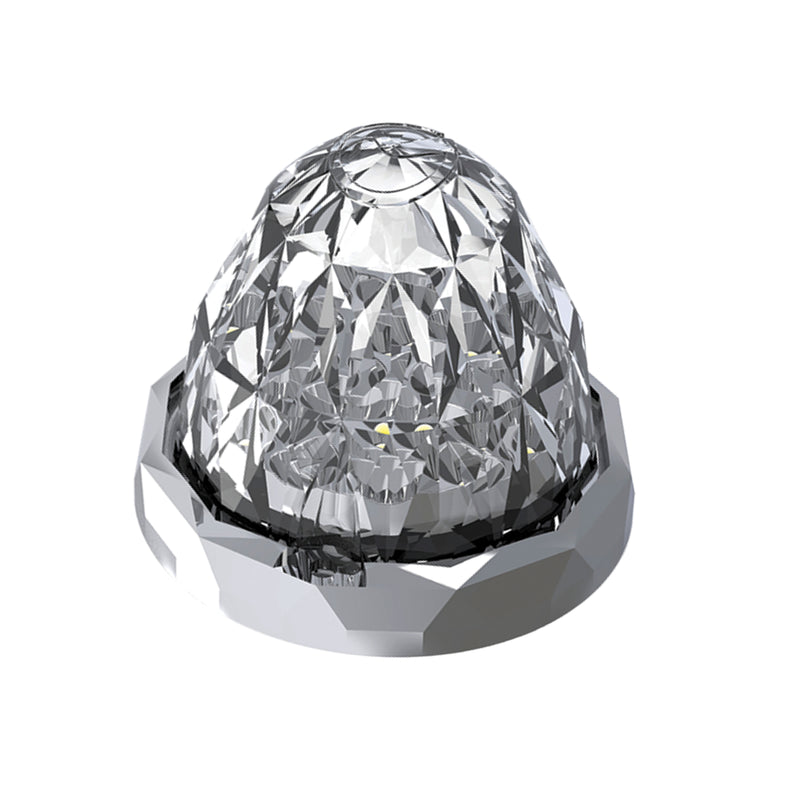 Jewel Series "Hero" single color watermelon style LED marker/turn signal light w/chrome bezel - SINGLE