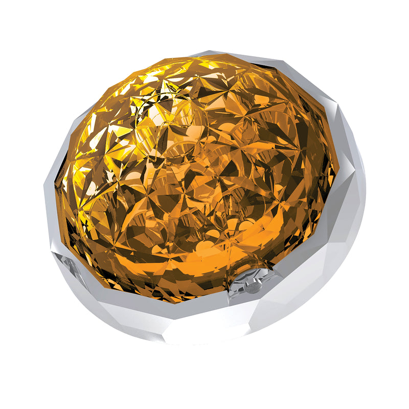 Jewel Series Low Profile "Hero" single color watermelon style LED marker/turn signal light w/chrome bezel - SINGLE