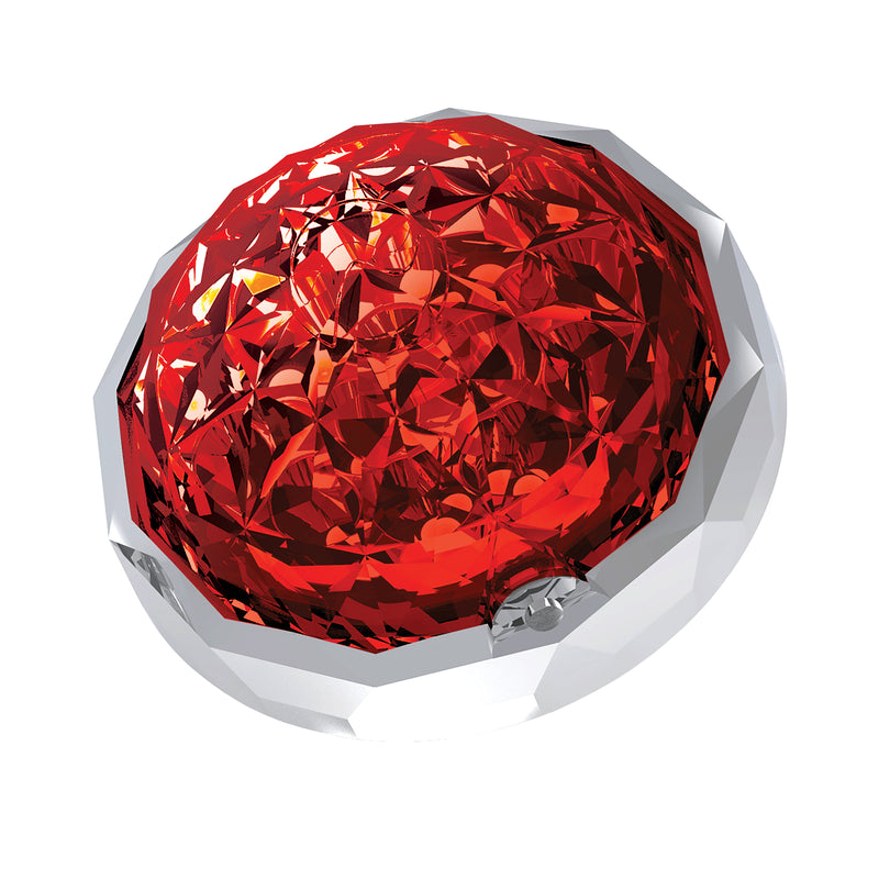 Jewel Series Low Profile "Hero" single color watermelon style LED marker/turn signal light w/chrome bezel - SINGLE