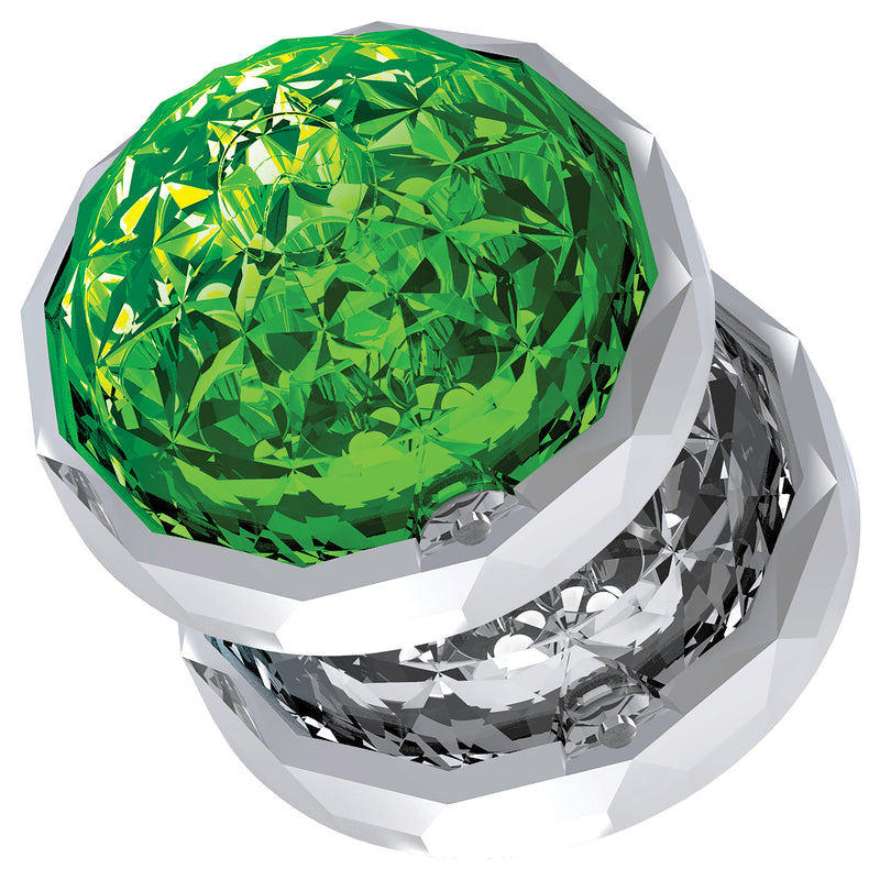 Jewel Series Low Profile "Hero" dual color watermelon style LED marker/turn signal light w/chrome bezel - SINGLE