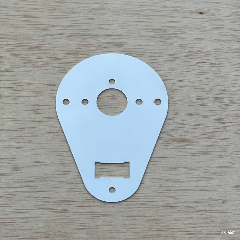 Kenworth W900 stainless steel single watermelon dome light plate with switch hole