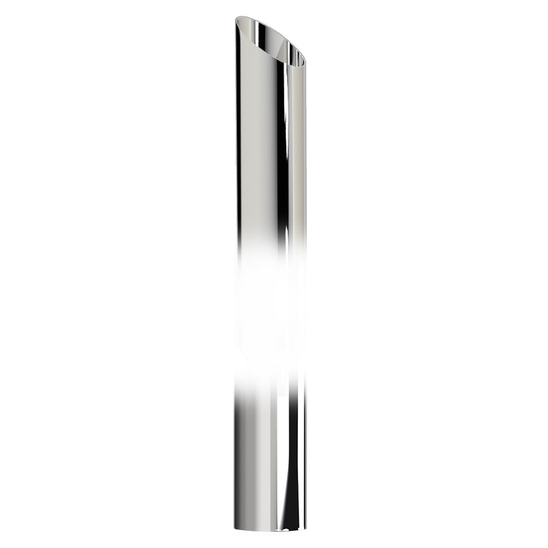 48" tall Slash Cut chrome exhaust tip - 7" diameter, reduced to 5"