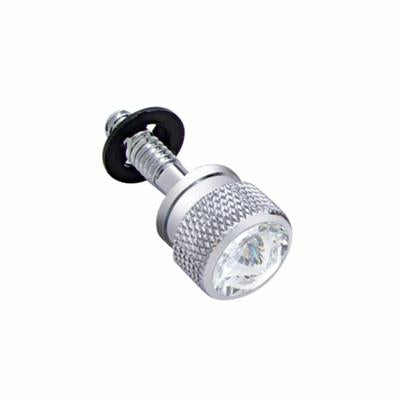 Peterbilt 2001-06 chrome knurled head dash screw w/jewel - 6/PACK