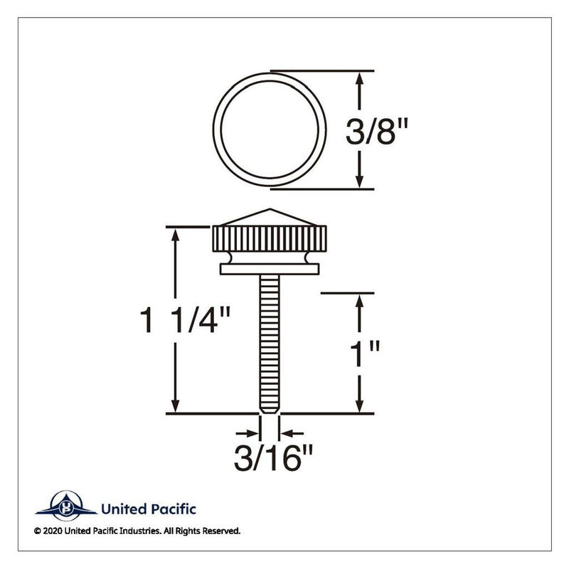 Kenworth 2002+ chrome dash screw with jewel - SINGLE