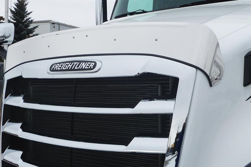 Freightliner Cascadia 2018-2023 stainless steel bug deflector / hood shield