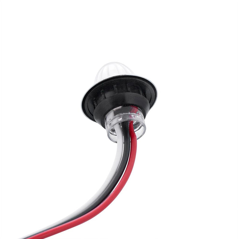 Dual function 4 diode LED mini watermelon light with rubber grommet, chrome bezel - SINGLE