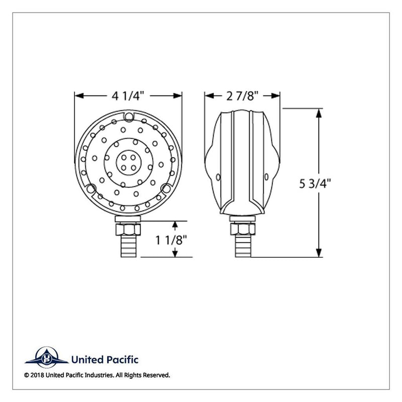 Amber 48 diode/Red 40 diode LED pedestal turn signal light