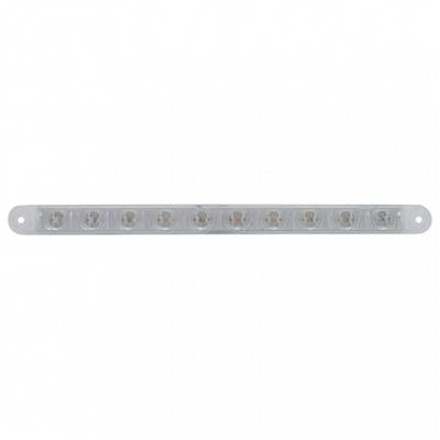 Red thin 9" long LED stop/turn/tail light bar - CLEAR lens