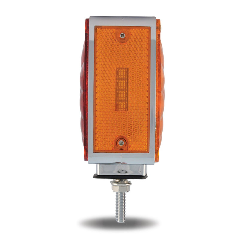 Amber/Red square 38 diode 2-stud LED turn signal light