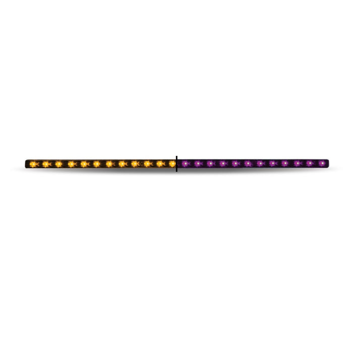 Dual Revolution 17" amber/purple LED light strip w/3m tape