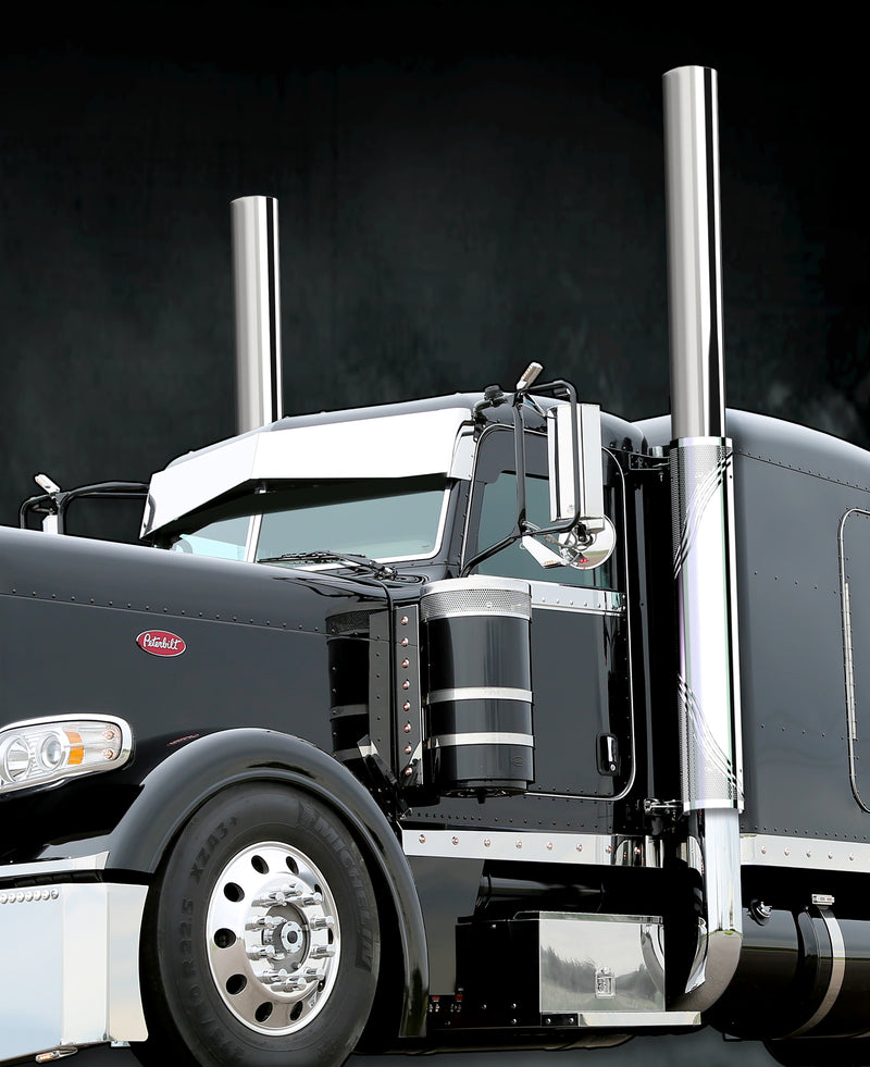 Roadworks Exhaust stainless steel heat shields - PAIR, includes mounting clamps