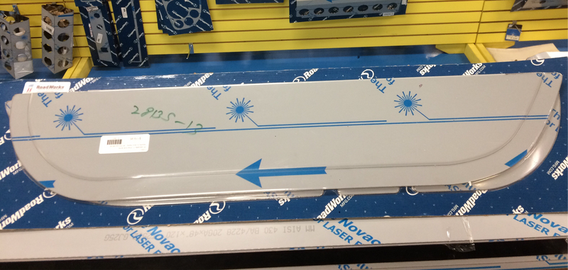 Freightliner Cascadia 2008-2017 stainless steel 5" chopped look ventshades w/mirror bracket cutout - PAIR