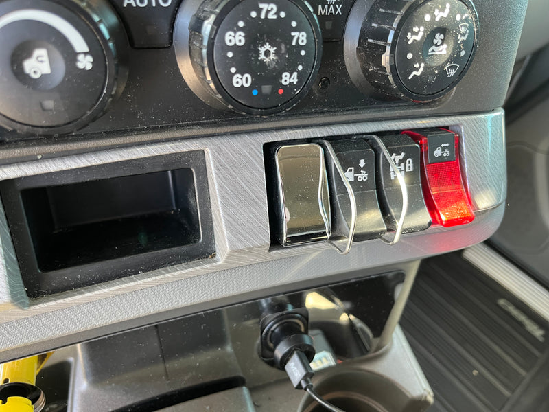 Kenworth T680 / T880 / W990 chrome plastic blank switch covers - PAIR