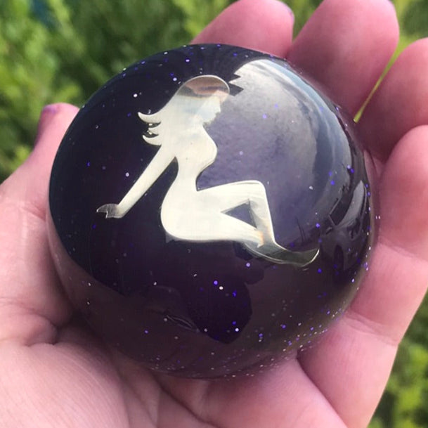 Mudflap Girl 2.25" diameter round gear shift knob