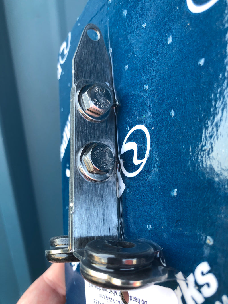 Kenworth Aerocab center visor stabilizer bracket w/rubber feet