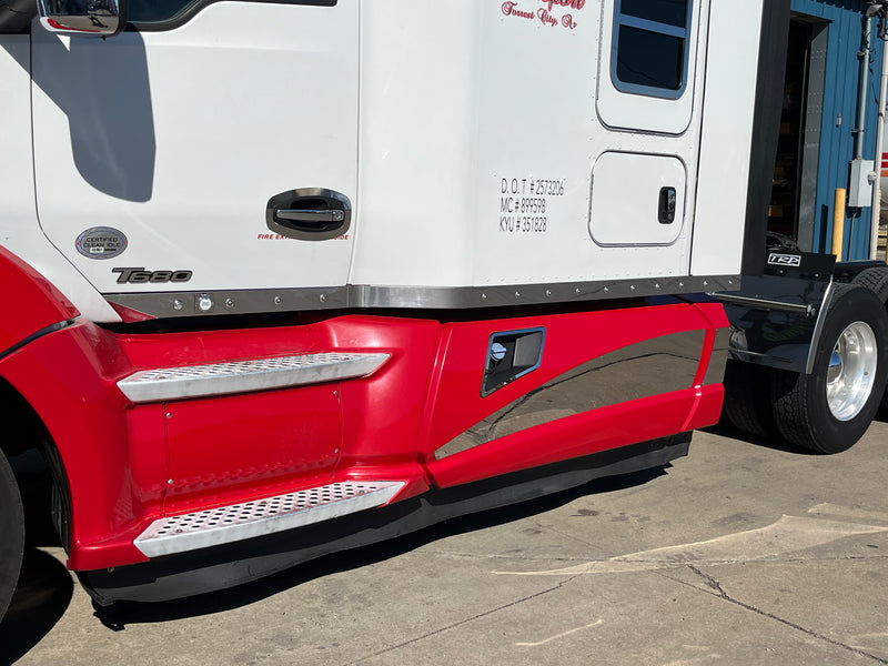 Kenworth T660/T680 curved fuel tank fairing trims - 2 pieces