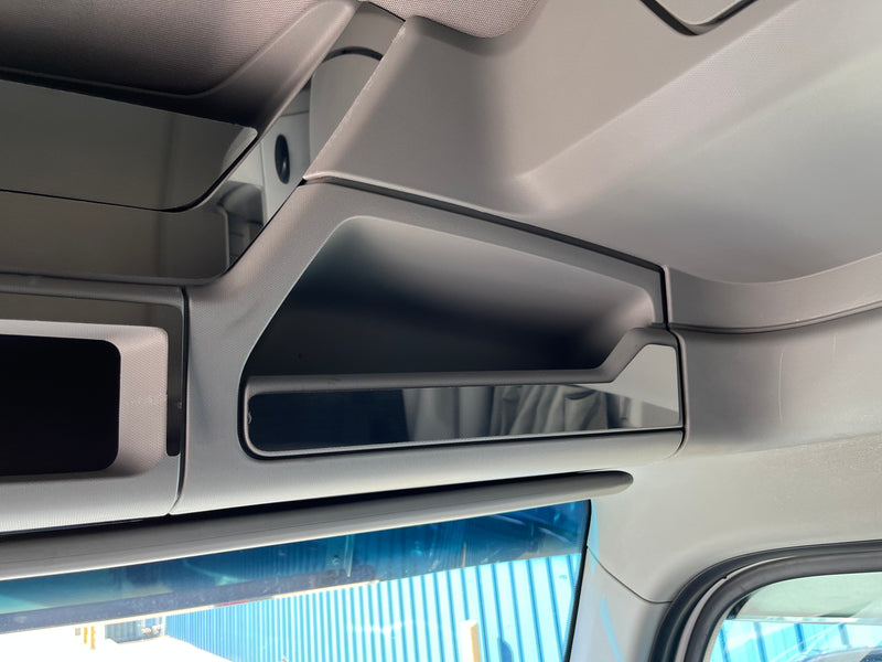 Kenworth T680/T880 stainless steel headliner outer pocket trim - PAIR