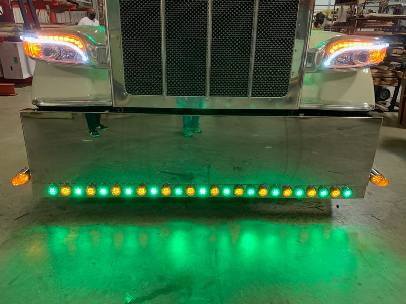 Peterbilt 388/389 / 567 projection-style headlight with LED turn signal, position bar