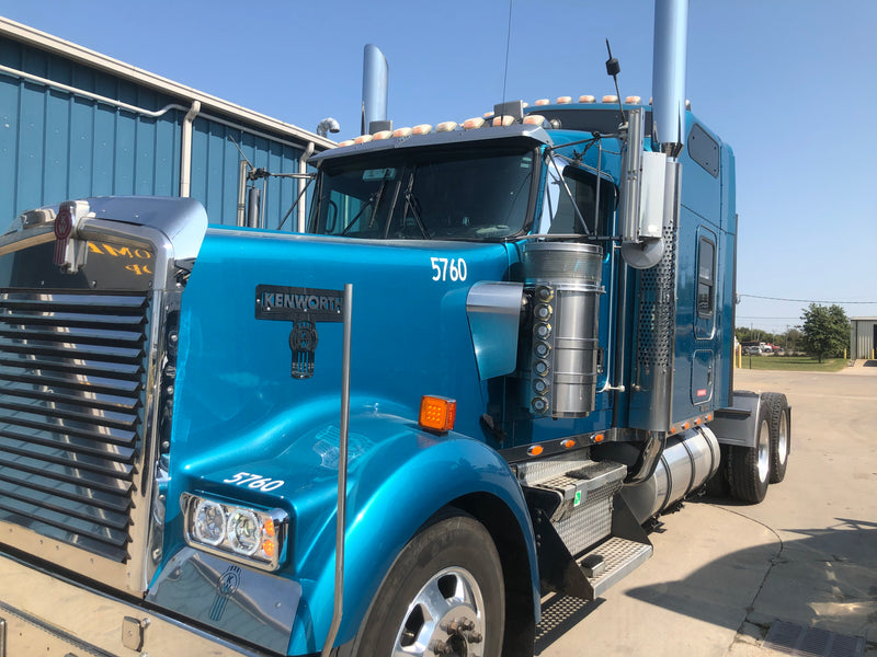 Kenworth w/Daylite Door stainless steel door window shade rain deflector - PAIR