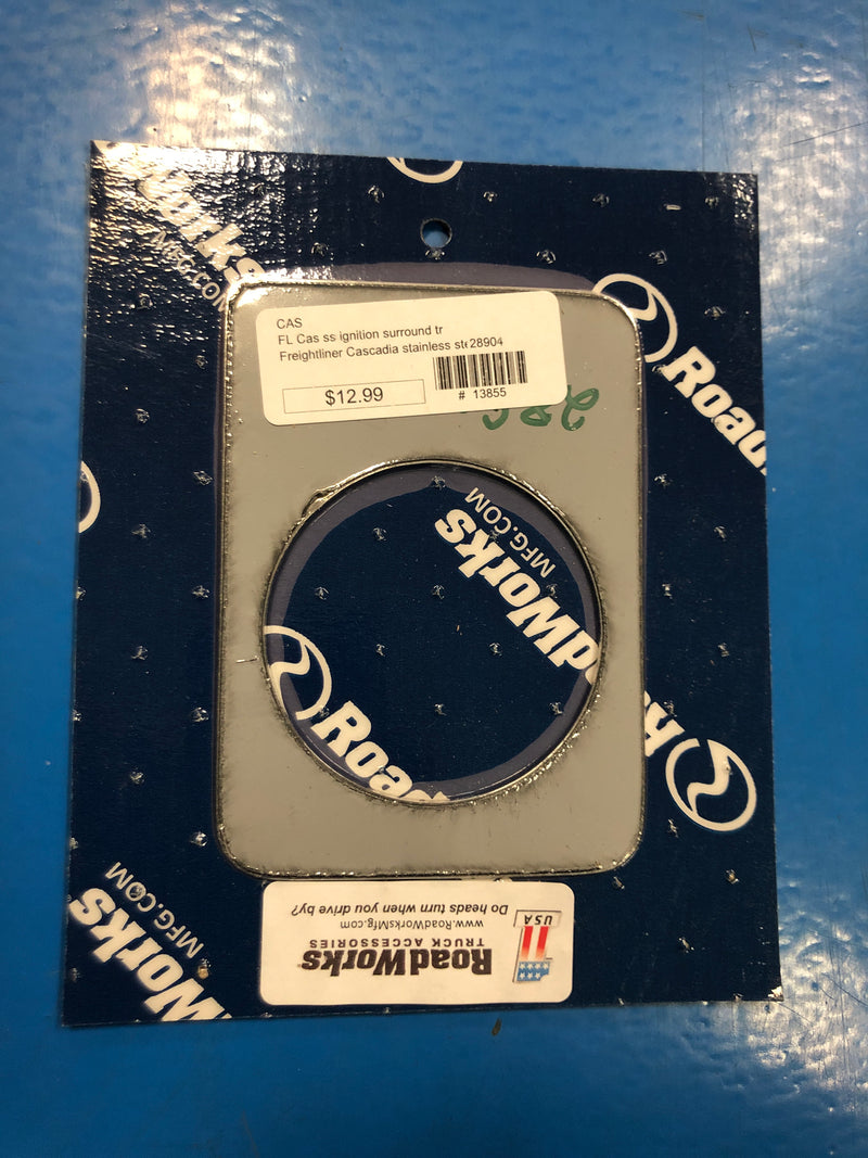 Freightliner Cascadia stainless steel ignition surround trim