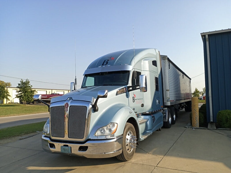 Kenworth T680 8.5" stainless steel replacement sun visor