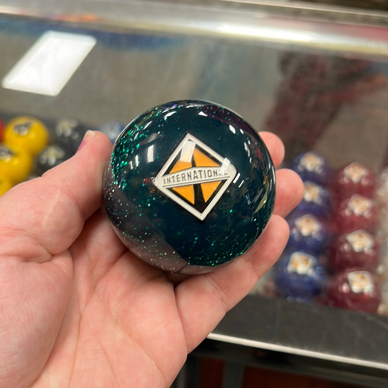 International logo 2.25" diameter round gear shift knob