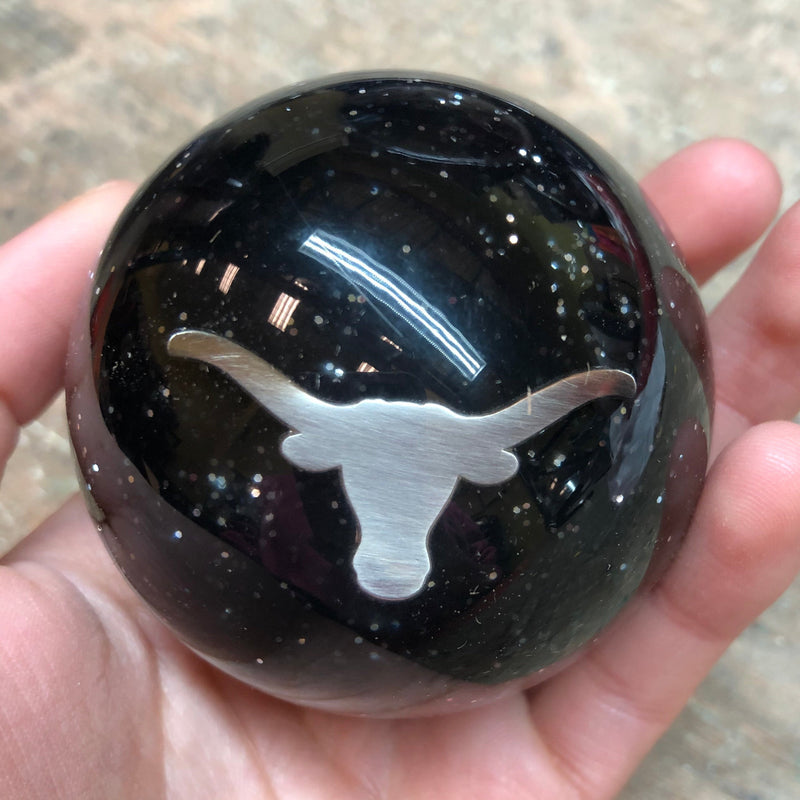 Longhorn embedded 2.25" diameter round gear shift knob