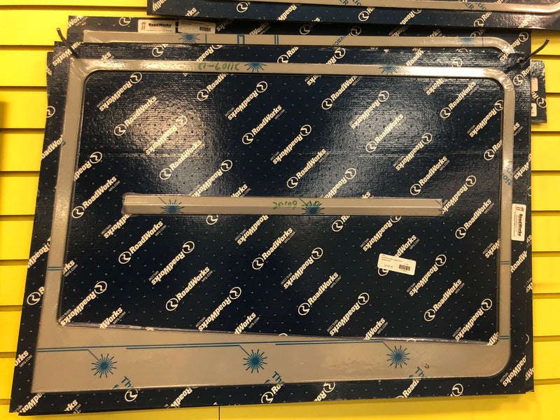 Peterbilt 379/389 stainless steel angled extra-wide exterior windshield trim, 3 piece set