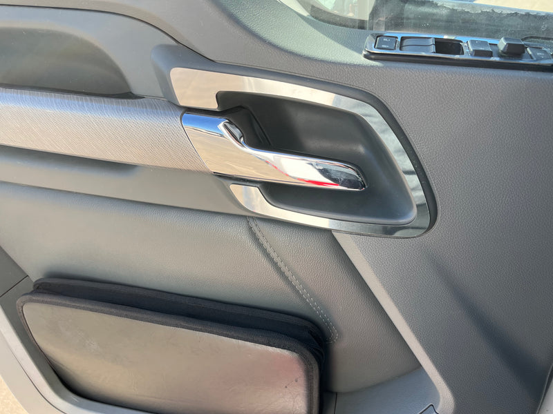 Kenworth T680/T880 stainless steel cab door handle trims - PAIR