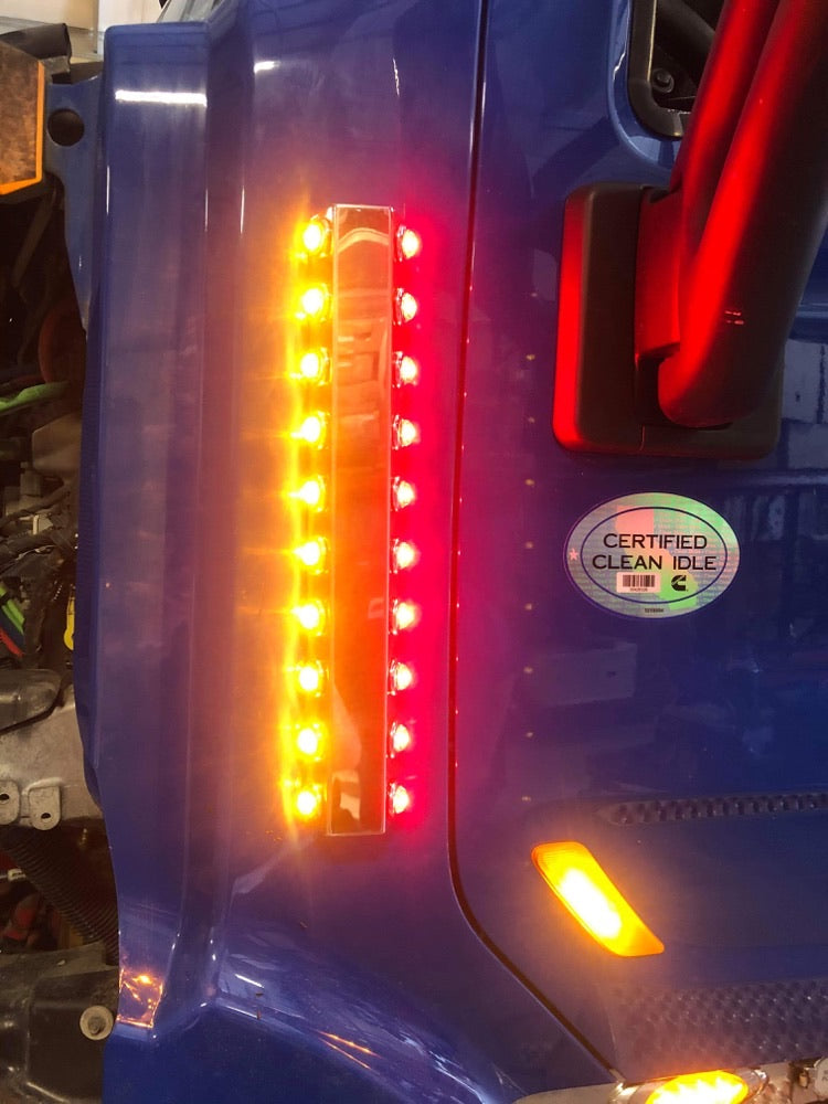 17" x 2-3/4" stainless steel firewall light bracket with 10 3/4" light holes ONLY - PAIR