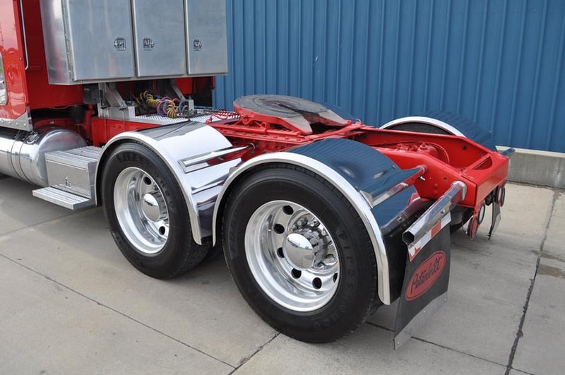 80" 16 gauge stainless steel half moon fender w/rolled edges - PAIR